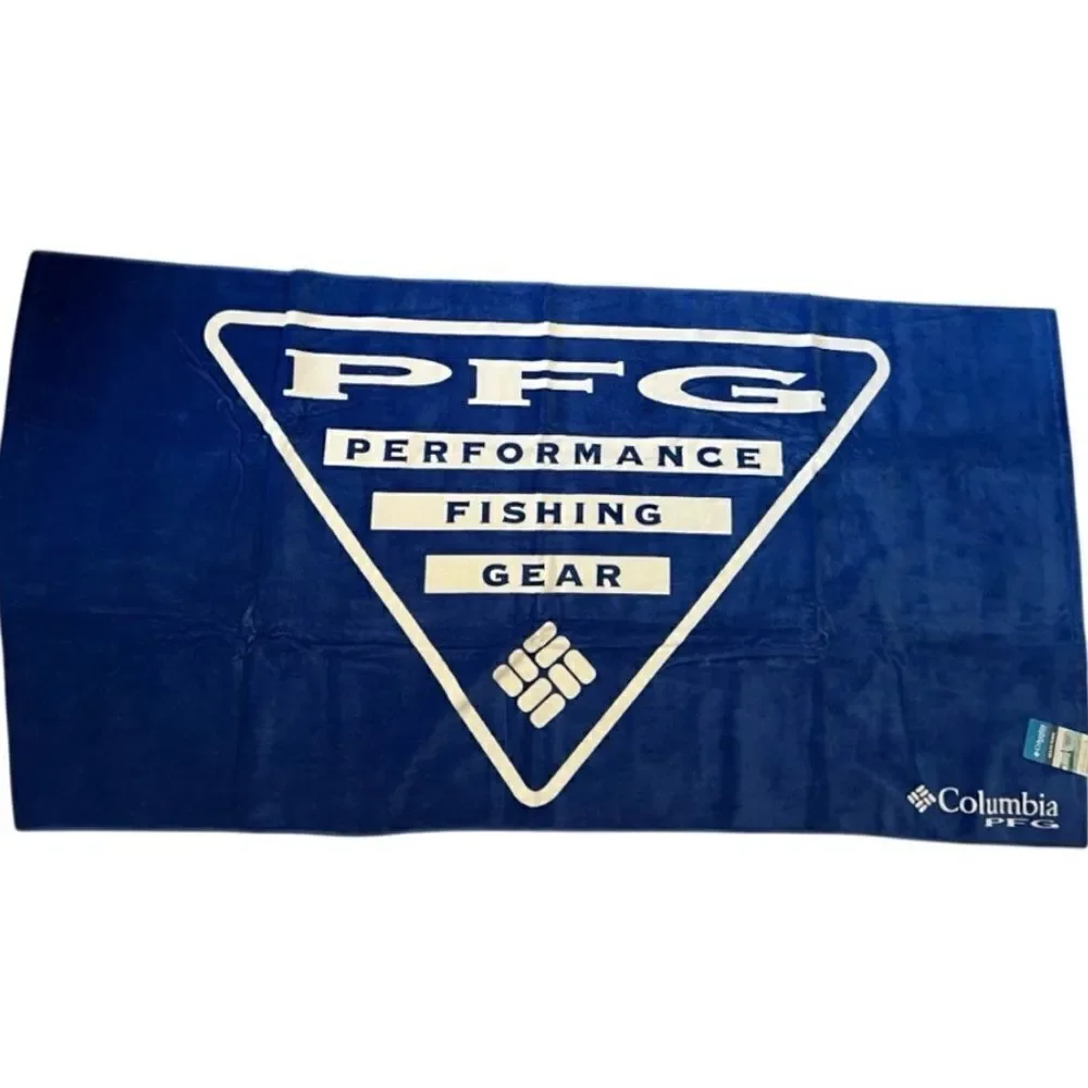 Columbia Performance Fishing Gear Triangle Logo Beach Towel- Blue